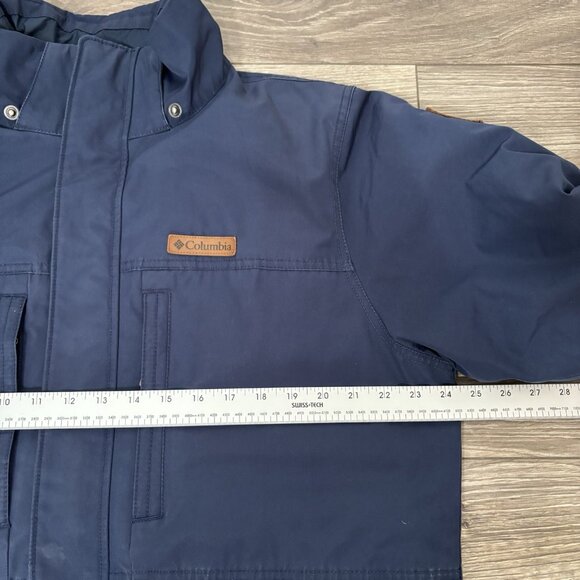Columbia Marquam Peak Winter Insulated Jacket Mens M Blue Outdoor Parka Coat - Picture 7 of 16
